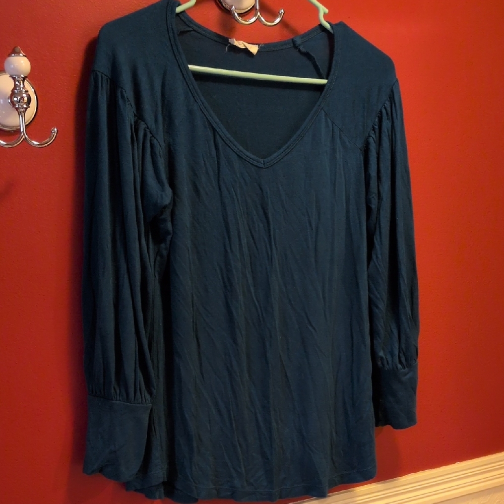 Teal V-Neck Women's Top Blush Boutique